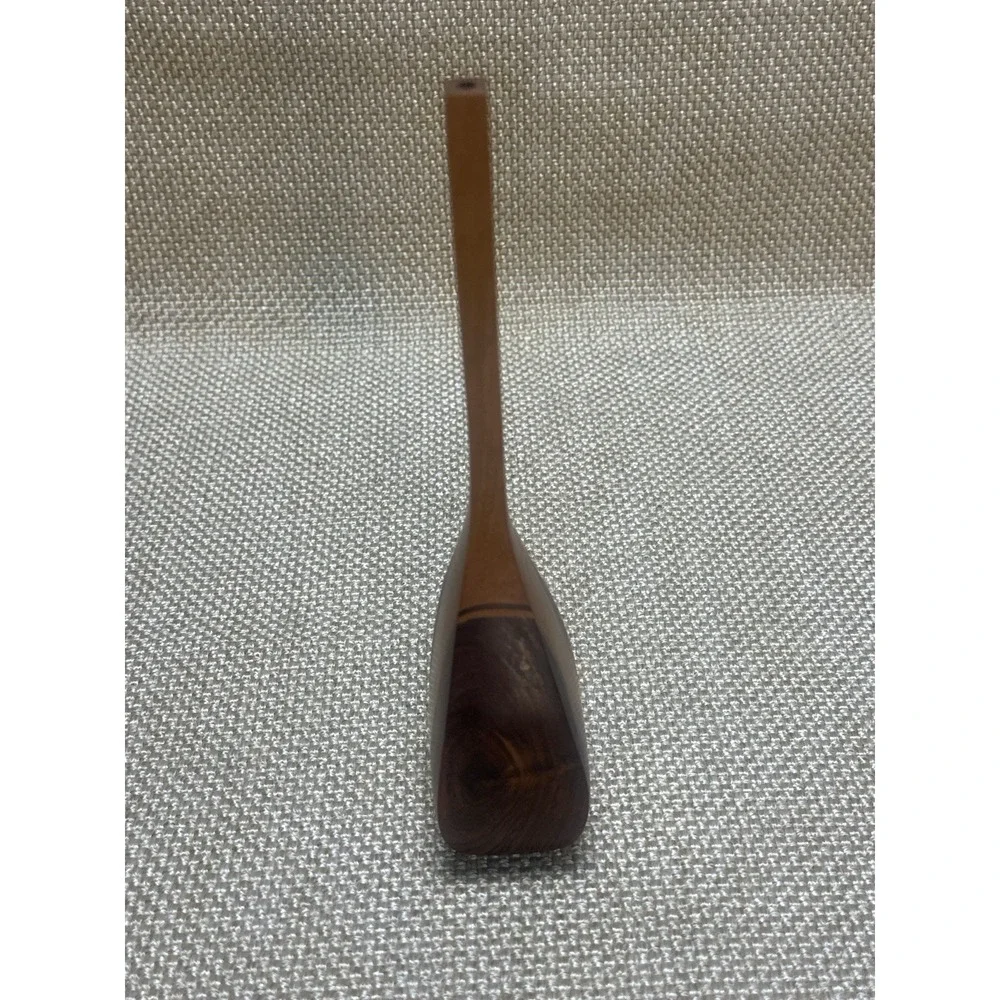 Mixed Natural Woods Handcrafted Vintage Bud Vase/MCM decor signed by artist Cox